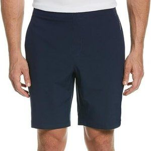 PGA TOUR Men's Exposed Elastic Waistband Dobby Golf Short - Size Small - Peacoat